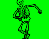 Dibujo Esqueleto contento pintado por guai