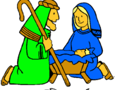Dibujo Adoran al niño Jesús pintado por VALERIASEH