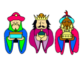 Dibujo Los Reyes Magos 4 pintado por cocorico