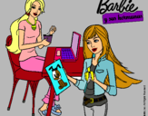 Dibujo Barbie y su hermana merendando pintado por PAJARITO