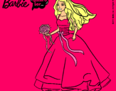 Dibujo Barbie vestida de novia pintado por pelucin 