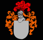 Dibujo Escudo de armas y casco pintado por duse