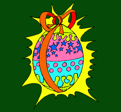 Dibujo Huevo de pascua brillante pintado por Bego