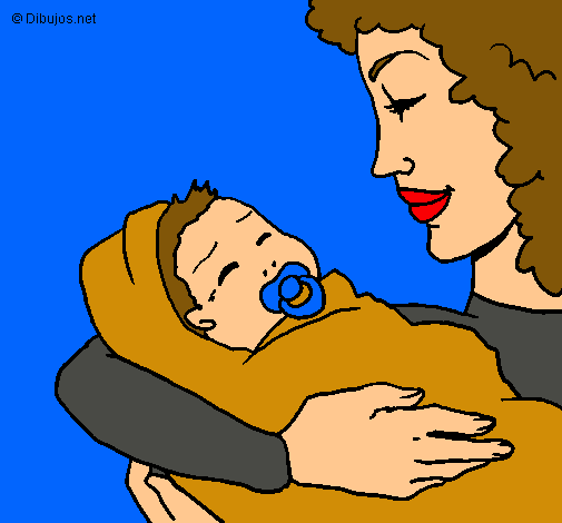 Dibujo Madre con su bebe II pintado por Hugogarcia