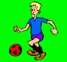 Dibujo Jugador de fútbol pintado por jorgevillalo