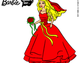 Dibujo Barbie vestida de novia pintado por karla_iy