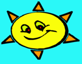 Dibujo Sol sonriente pintado por kkkk