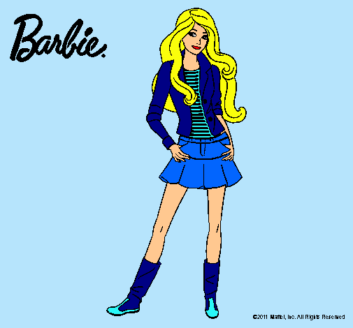 Dibujo Barbie juvenil pintado por Mirene