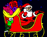 Dibujo Papa Noel en su trineo pintado por ye-si