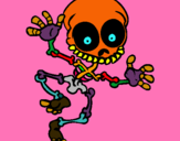 Dibujo Esqueleto contento 2 pintado por joeleskeleto