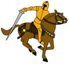 Dibujo Caballero a caballo IV pintado por hugo345375