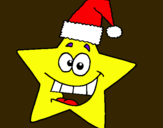 Dibujo estrella de navidad pintado por bbbbbbbbbbbb