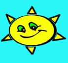 Dibujo Sol sonriente pintado por adri123