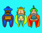 Dibujo Los Reyes Magos 4 pintado por mery777