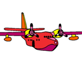 Dibujo Avión pintado por perigonal
