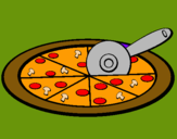 Dibujo Pizza pintado por mundo346