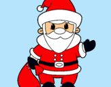 Dibujo Papa Noel 4 pintado por piojosin