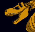 Dibujo Esqueleto tiranosaurio rex pintado por mauro_3000