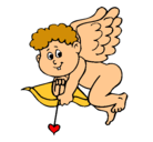 Dibujo Cupido pintado por bb