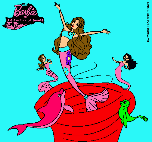 Barbie sirena contenta