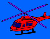 Dibujo Helicóptero  pintado por dondo