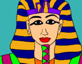 Dibujo Tutankamon pintado por apurita