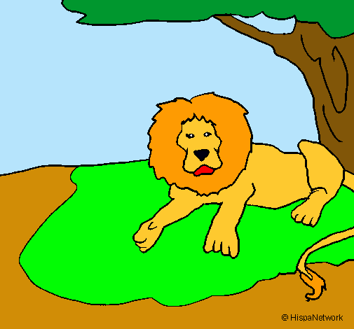Dibujo Rey león pintado por AndreaGGM