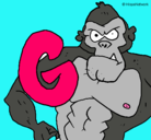 Dibujo Gorila pintado por gloria19