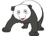 Dibujo Oso panda pintado por brun
