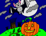 Dibujo Paisaje de Halloween pintado por Joelcalabaza