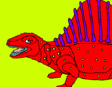 Dibujo Dinosaurio pintado por comecarnes
