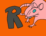Dibujo Rata pintado por azae