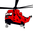 Dibujo Helicóptero al rescate pintado por boster