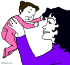Dibujo Madre con su bebe pintado por lytzy