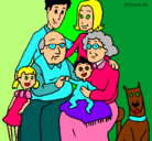 Dibujo Familia pintado por vichy