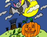 Dibujo Paisaje de Halloween pintado por Hyuuga