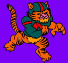 Dibujo Jugador tigre pintado por rolipoli
