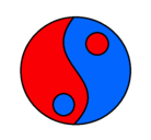 Dibujo Yin y yang pintado por pipita333
