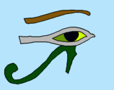 Dibujo Ojo Horus pintado por rociiiiiiiii