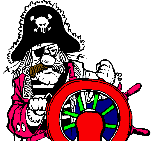 Dibujo Capitán pirata pintado por Playmobil