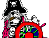Dibujo Capitán pirata pintado por Playmobil