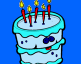 Dibujo Pastel de cumpleaños 2 pintado por Gogo