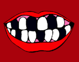 Dibujo Boca y dientes pintado por nano-balo