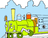 Dibujo Locomotora pintado por trencito