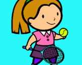 Dibujo Chica tenista pintado por chloe