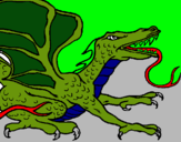 Dibujo Dragón réptil pintado por edwinsit