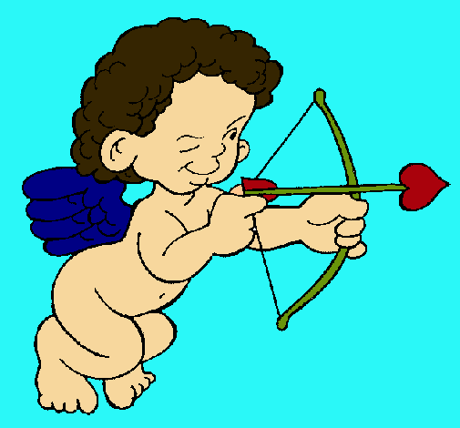 Cupido apuntando con la flecha