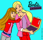 Dibujo El nuevo portátil de Barbie pintado por amira