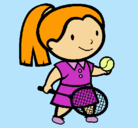 Dibujo Chica tenista pintado por poli45