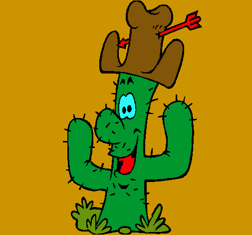 Cactus con sombrero